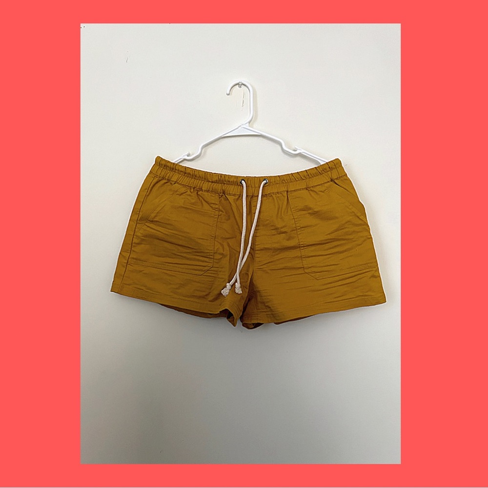 Pact yellow mustard shorts